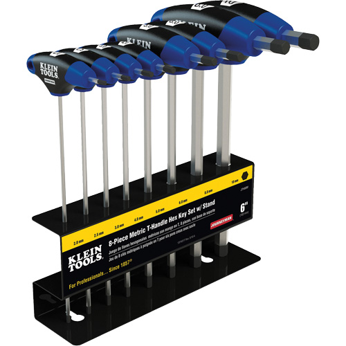Metric T-Handle Hex Key Set, 8 Pcs., Metric Southpoint Industrial Supply