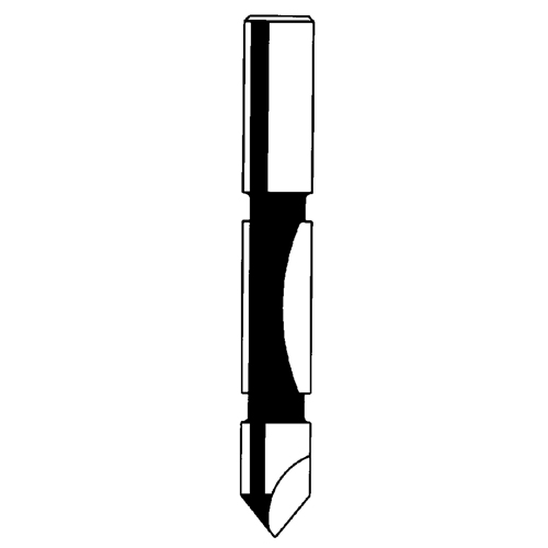 Router Bit - Panel Pilot Bit, 1/4" Dia., 3/4" H, 2-1/4" L, 1/4" Shank Southpoint Industrial Supply