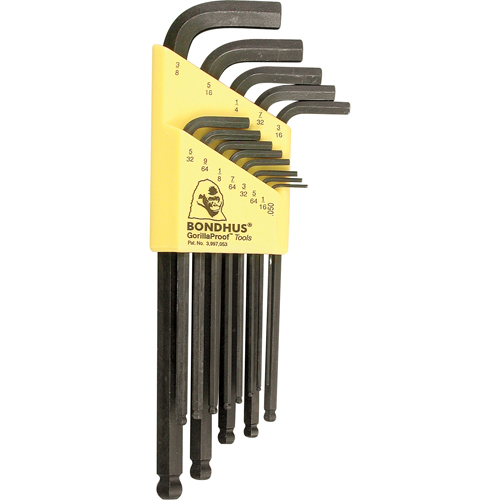 Balldrive L-Style Hex Key Set, 13 Pcs. Southpoint Industrial Supply