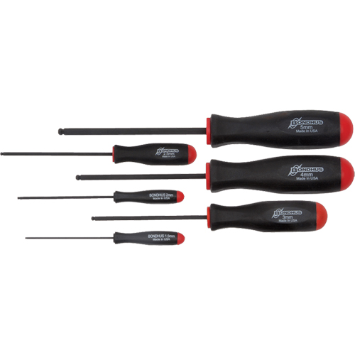 Ball Driver Screwdriver Sets - Metric, 6 Pcs. Southpoint Industrial Supply