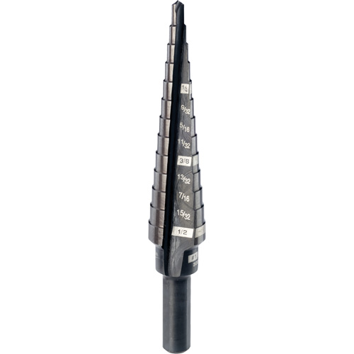 Foret &eacute;tag&eacute; no 1, 1/8" - 1/2", Incr&eacute;ments de 1/32", Acier rapide Southpoint Industrial Supply