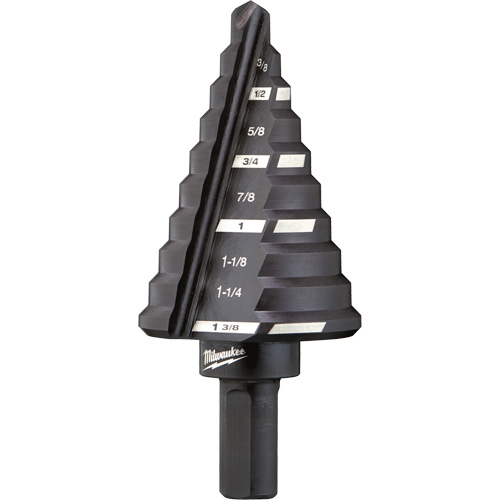 Foret &eacute;tag&eacute; no 5, 1/4" - 1-3/8", Incr&eacute;ments de 1/8", Acier rapide Southpoint Industrial Supply