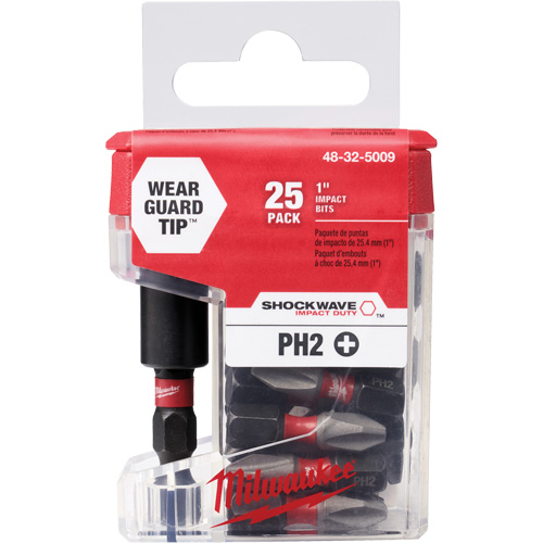Shockwave Magnetic Bit Tip Holder with Insert Bits, 26 Pcs., Phillips Southpoint Industrial Supply