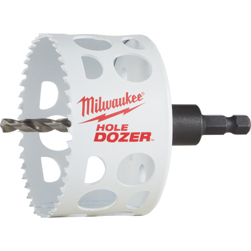 Scie-cloche Hole Dozer avec arbre, 3", Profondeur de la coupe 1-5/8", Bim&eacute;tal Southpoint Industrial Supply
