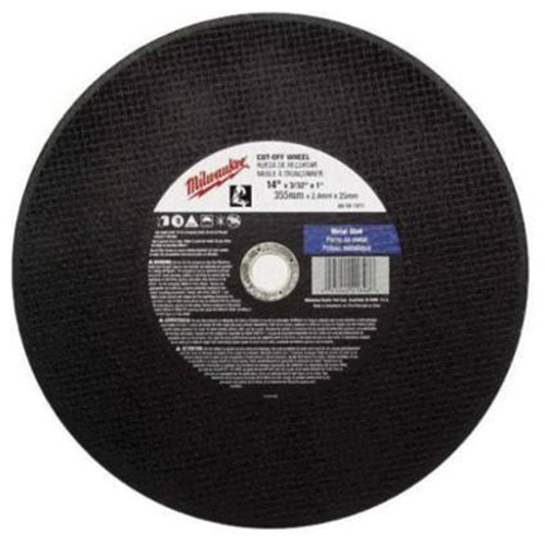 High Speed Cut-Off Wheel, 12" x 1/8", 1" Arbor, Type 1, Aluminum Oxide, 4365 RPM Southpoint Industrial Supply