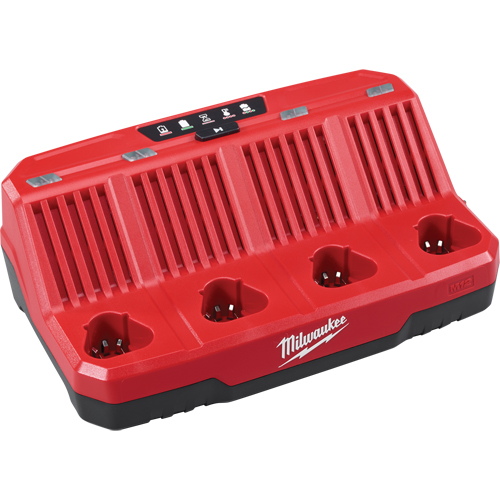 M12 Four Bay Sequential Charger, 12 V, Lithium-Ion Southpoint Industrial Supply