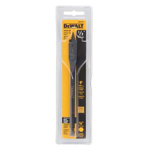 Spade Drill Bit, 1/2" Diameter, 1/2" Shank, 6" Length Southpoint Industrial Supply