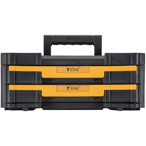 TSTAK&reg; IV Tool Box with Double Shallow Drawers, 16-1/4" x 12-1/4" x 6-3/8", Black Southpoint Industrial Supply