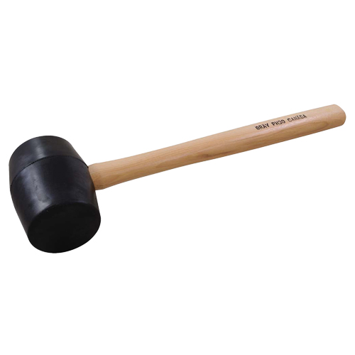 Rubber Mallet, 28 oz., Wood Handle, 16-3/4" L Southpoint Industrial Supply