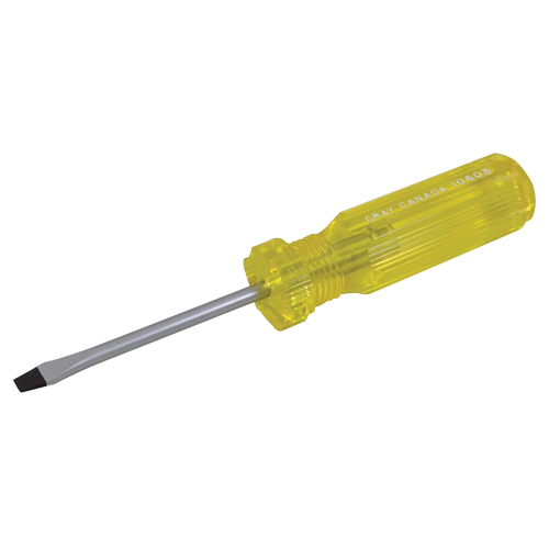 Slotted Screwdriver, 3/16", 6-1/2" L, Plastic Handle Southpoint Industrial Supply