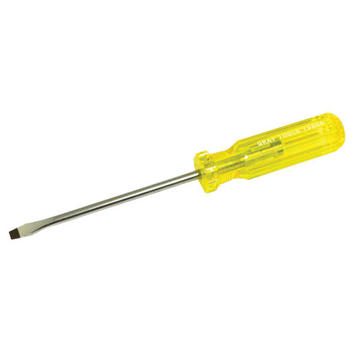 Slotted Screwdriver, 1/4", 9-7/16" L, Plastic Handle Southpoint Industrial Supply