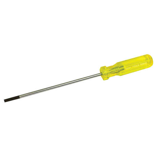 Electrician's Slotted Screwdriver, 3/16" Tip, Round, 9-1/2" L, Plastic Handle Southpoint Industrial Supply