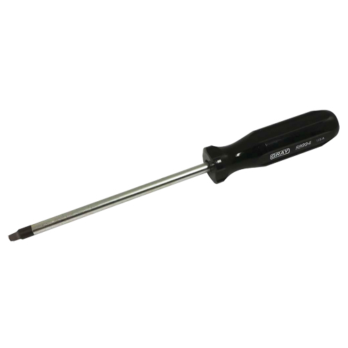 Tournevis &agrave; pointe carr&eacute;e, Tige de #4, Ronde, 9-3/4" lo, Prise en Plastique Southpoint Industrial Supply