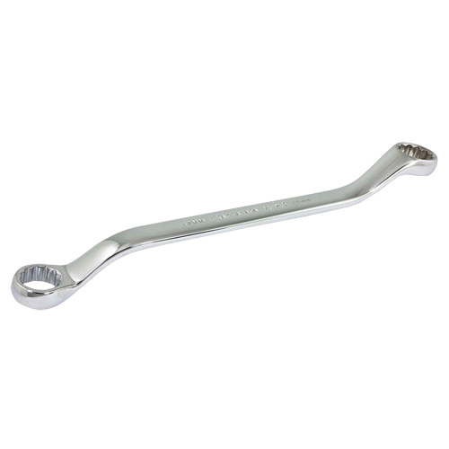 Box End Wrench, 12 Point, 17 mm x 19 mm, 15° Offset, Chrome Finish Southpoint Industrial Supply