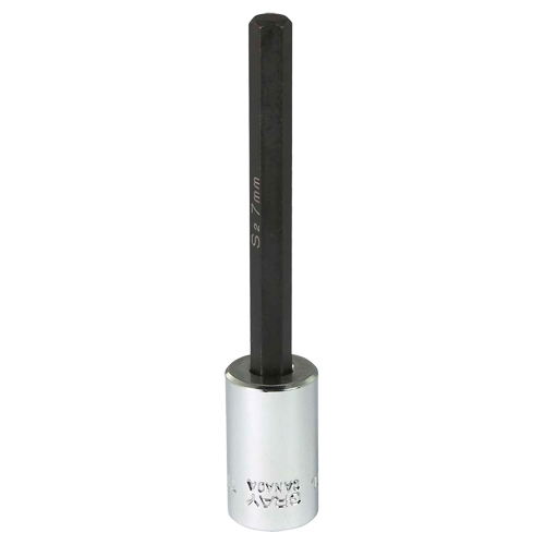 Extra Long Bit  Socket, 7 mm x 4" L, 3/8" Drive Southpoint Industrial Supply