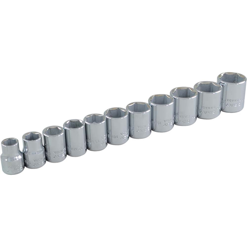 Socket Set, 11 Pcs, 3/8" Drive Size Southpoint Industrial Supply