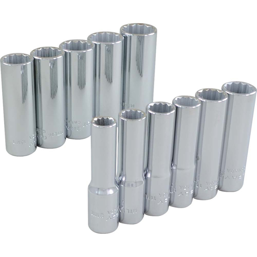 Socket Set, 11 Pcs, 3/8" Drive Size, Deep Southpoint Industrial Supply