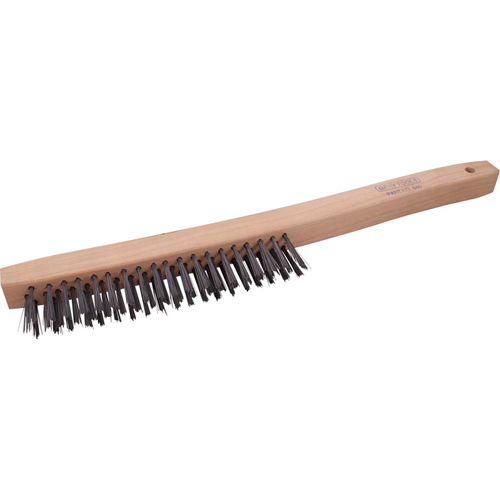 Long Handle Industrial-Duty Scratch Brush, Steel, 3 x 19 Wire Rows, 14" Long Southpoint Industrial Supply