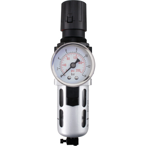 Modular Air Filter/Regulator (Gauge Included), 1/4" NPT, 145 PSI, 0.3 fl. oz. Capacity Southpoint Industrial Supply