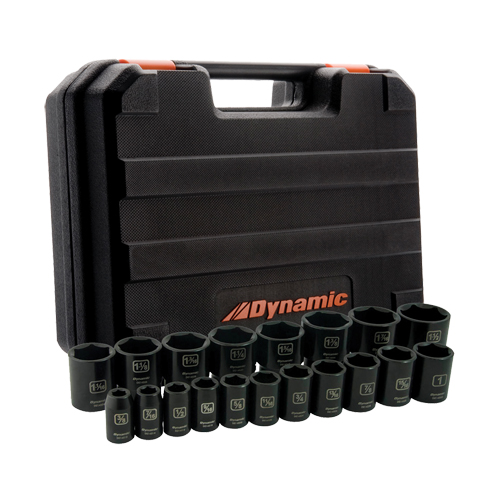SAE Socket Set, 19 Pcs, Impact, 1/2" Drive Size Southpoint Industrial Supply