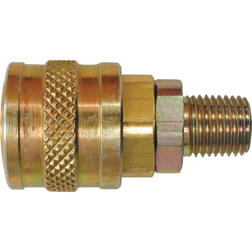 Quick Couplers - 1/4" Industrial, One Way Shut-Off - Automatic Couplers, Brass Southpoint Industrial Supply