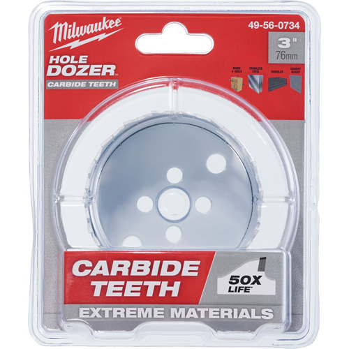 Scie &agrave; bouteur Hole Dozer avec dents au carbure, 3", Profondeur de la coupe 1-63/100", Carbure Southpoint Industrial Supply