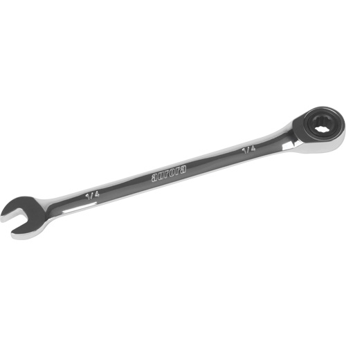 SAE Ratcheting Combination Wrench, 12 Point, 1/4", Chrome Finish Southpoint Industrial Supply