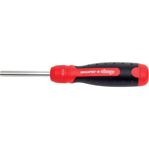Ratcheting Tamperproof Screwdriver, 8-1/2" L, Cushion Grip Handle Southpoint Industrial Supply