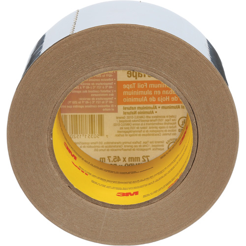 Venture Tape Aluminum Foil Tape, 1.8 mils Thick, 72 mm (3") x 45.7 m (150') Southpoint Industrial Supply