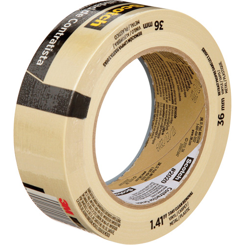 Scotch&reg; Contractor Grade Masking Tape 2020, 36 mm (1-1/2") x 55 m (180'), Beige Southpoint Industrial Supply