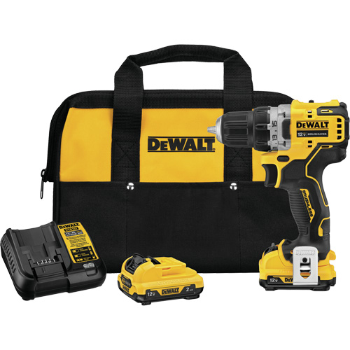 Trousse de perceuse-visseuse avec moteur sans brosse Xtreme, Lithium-ion, 12 V, Mandrin 3/8", Couple 250 UWO Southpoint Industrial Supply