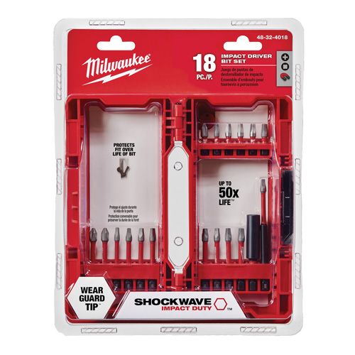 Shockwave Impact Duty Driver Bit Set, 18 Pcs., Phillips/Square Southpoint Industrial Supply