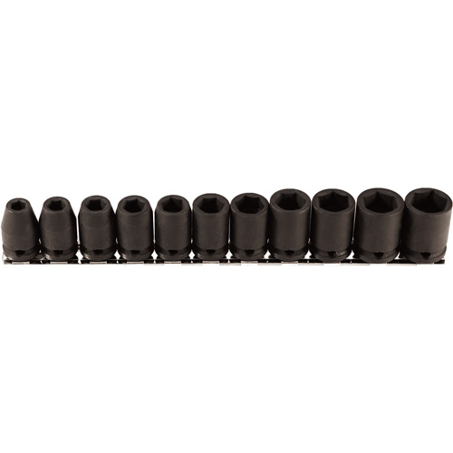 Socket Set, 11 Pcs, Impact, 3/8" Drive Size Southpoint Industrial Supply