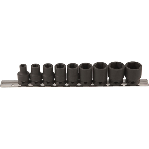 Thin Walled Socket Set, 9 Pcs, Impact, 3/8" Drive Size Southpoint Industrial Supply