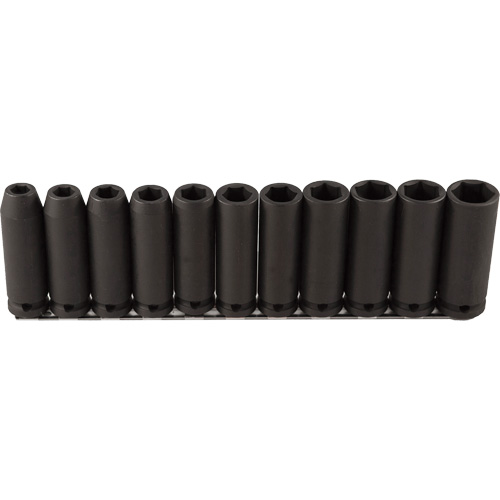 Long Socket Set, 11 Pcs, Impact, 1/2" Drive Size, Deep Southpoint Industrial Supply