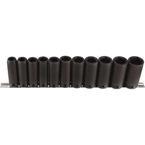 Jeu de douilles longues, 11 Mcx, Chocs, Prise de 1/2", Profond Southpoint Industrial Supply