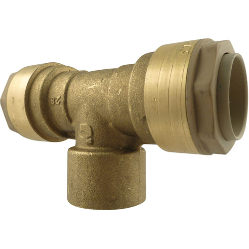 Quickline Air Piping Tee Connect, Brass, 1/2" Southpoint Industrial Supply