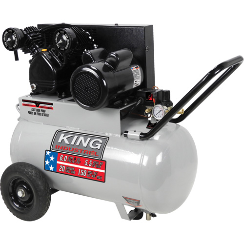 Air Compressor, Electric, 20 Gal. (24 US Gal), 150 PSI, 120/1/240/1 V Southpoint Industrial Supply