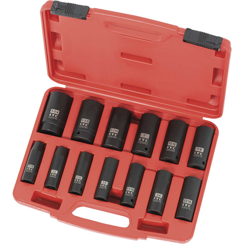 IPS-1312D Jeu de douilles SAE, 13 Mcx, Chocs, Prise de 1/2", Profond Southpoint Industrial Supply