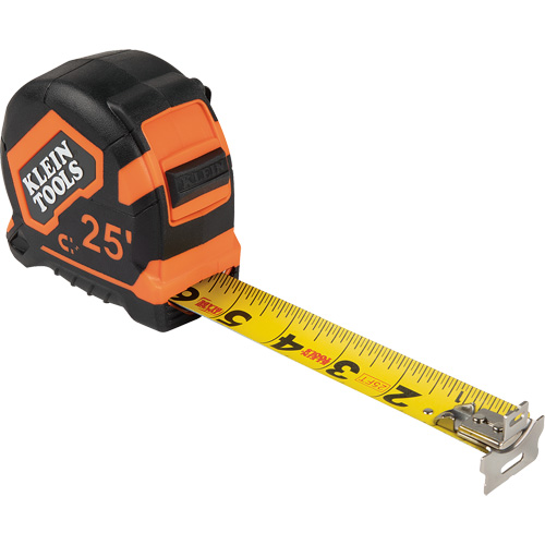 Magnetic Double-Hook Tape Measure, 25', Imperial Graduations Southpoint Industrial Supply