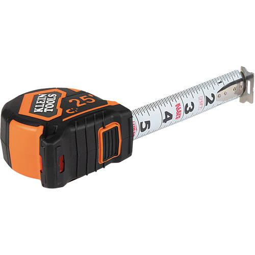 Magnetic Double-Hook Tape Measure, 25', Imperial Graduations Southpoint Industrial Supply