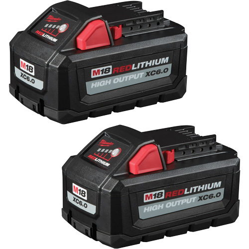 Redlithium High Output XC6.0 Battery Packs, Lithium-Ion, 18 V, 6 Ah Southpoint Industrial Supply