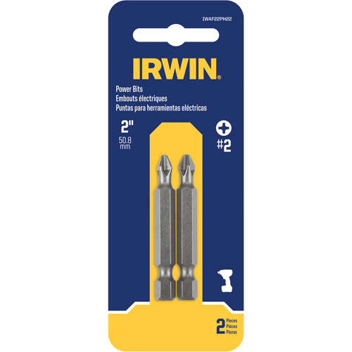Power Bits, Phillips, #2 Tip, 1/4" Drive Size, 2" Length Southpoint Industrial Supply