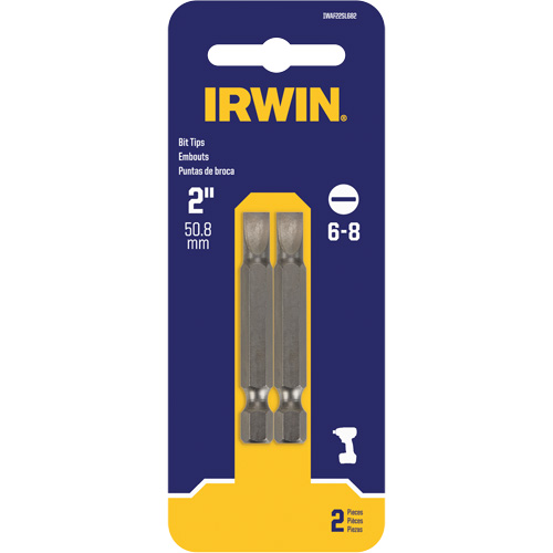 Embouts pour outils &eacute;lectriques, Fente, Embout 6 - 8, Prise 1/4", Longueur 2" Southpoint Industrial Supply