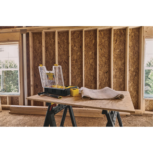 Deep Professional Organizer, 17-1/2" W x 4-1/2" D x 14" H, Black/Yellow Southpoint Industrial Supply