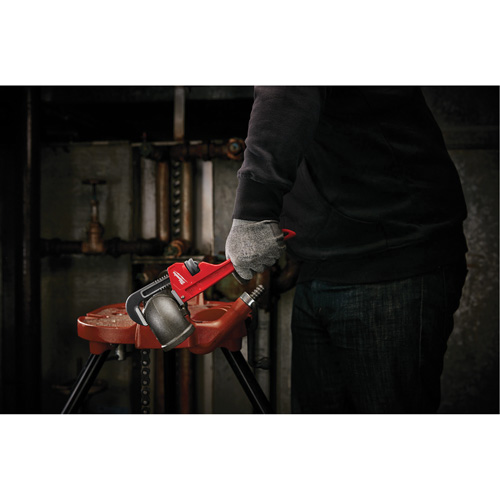 Cl&eacute; &agrave; tuyau, Cap des m&acirc;choires 1-1/2", Longueur 10", Fini Rev&ecirc;tement en poudre, Prise Ergonomique Southpoint Industrial Supply