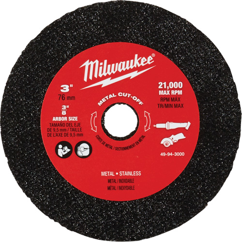 Metal Cut Off Wheel, 3" x 0.04", 3/8" Arbor Southpoint Industrial Supply