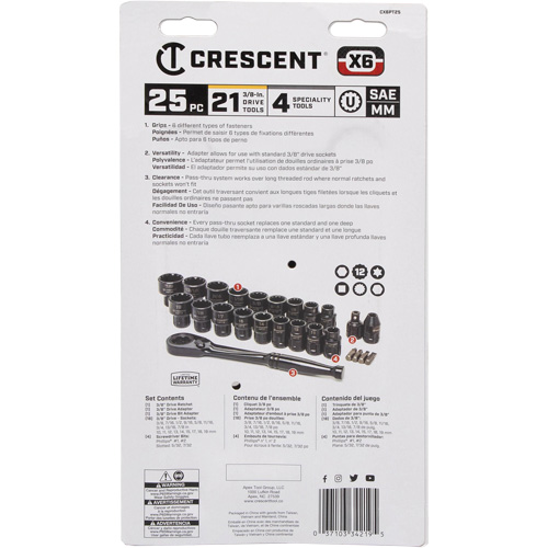 Ensemble d'outils pour m&eacute;canicien, 25 Mcx, Prise de 3/8" Southpoint Industrial Supply