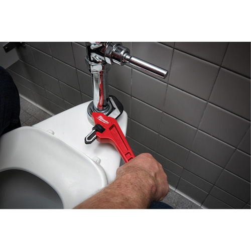 Cl&eacute; &agrave; tuyau hexagonale coud&eacute;e en acier, Cap des m&acirc;choires 2-5/8", Longueur 10-1/2", Fini Rev&ecirc;tement en poudre, Prise Ergonomique Southpoint Industrial Supply