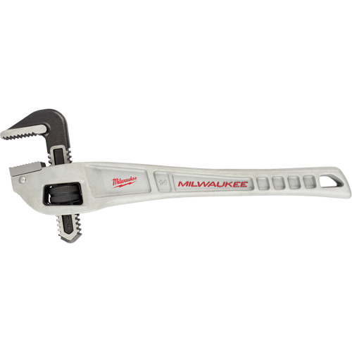 Cl&eacute; &agrave; tuyau coud&eacute;e en aluminium, Cap des m&acirc;choires 2", Longueur 14", Fini Rev&ecirc;tement en poudre, Prise Ergonomique Southpoint Industrial Supply